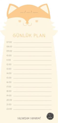 TİLKİLİ GÜNLÜK PLAN - BLOKNOT